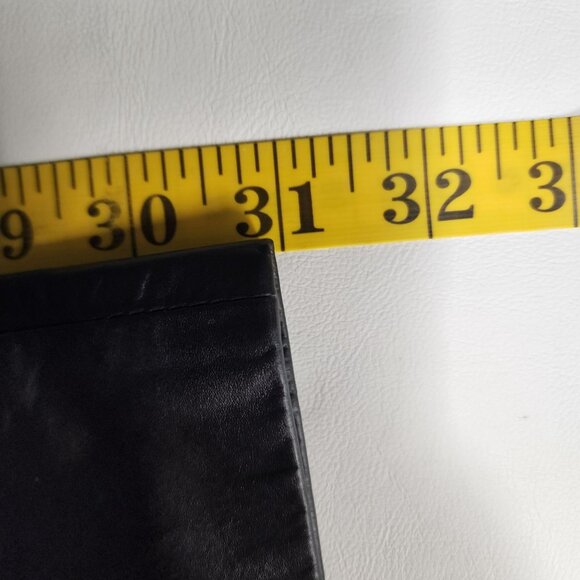 Tommy Hilfiger Vintage Leather Pants Womens 10 Black Lined Y2K Straight Leg - Picture 16 of 16